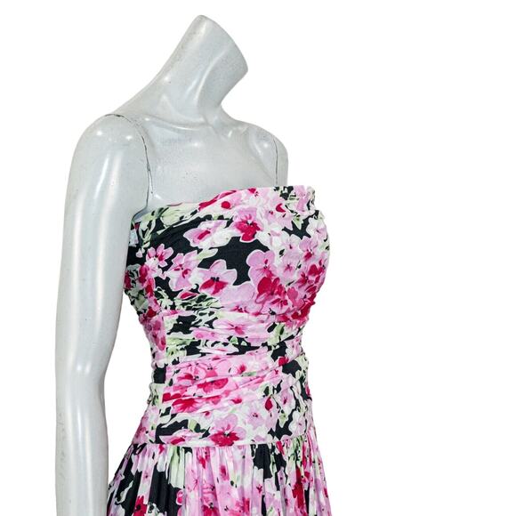 Agnes b. Paris Women's Strapeless Floral Print Dress fits size S/M - Picture 7 of 8